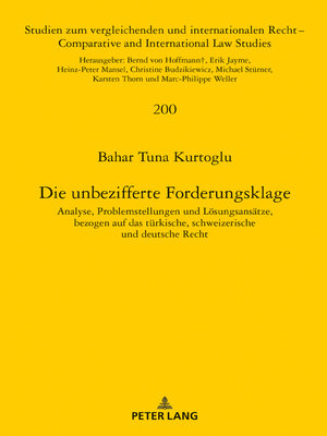 cover image of Die unbezifferte Forderungsklage